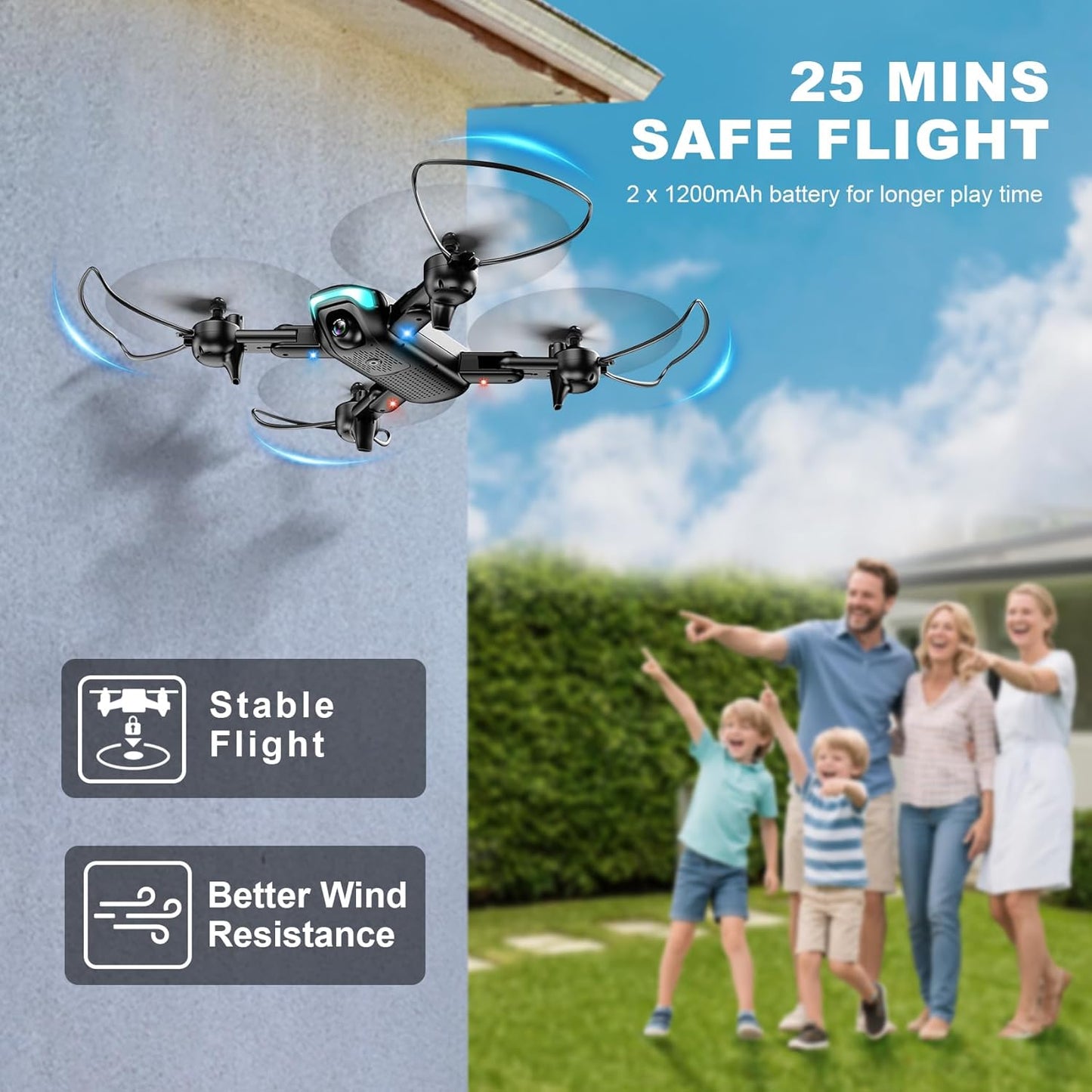 REDRIE Foldable Drone with 1080P Camera