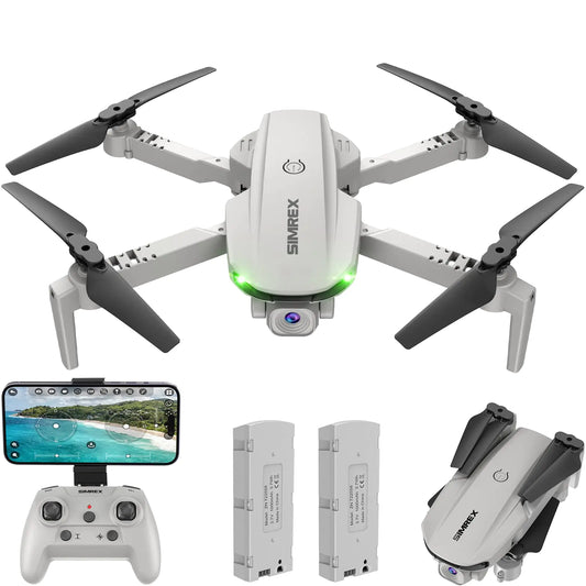 SIMREX Foldable Drone with 1080P FPV Camera